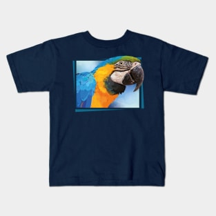 blue-yellow macaw Kids T-Shirt